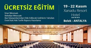 19-22 Kasım 2020 Xanadu Resort Hotel Belek - Ücretsiz Kamusal Eğitim Semineri